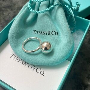 Tiffany & Co hardware ball ring size 5 comes with box